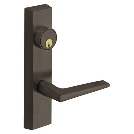 Sargent Grade 1 Exit Device Trim, Classroom Function, Key Outside Unlocks/Locks Trim, For Surface Vertical R 713 ETF RHRB 10B